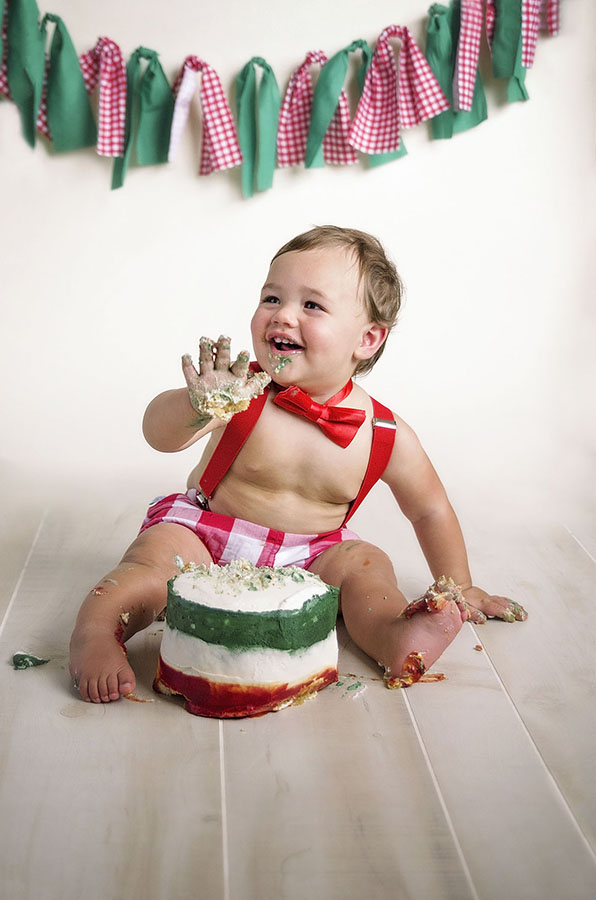 1st-birthday-cake-italian-red-green-white-boy- jessie-lee-photography-pompano-beach-florida